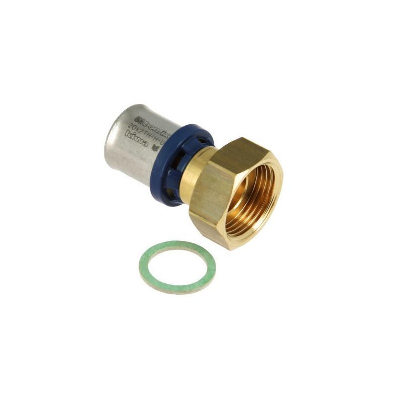 BONFIX Alu-pers 2-delige koppeling met losse moer 3/4" bi. x 20 mm