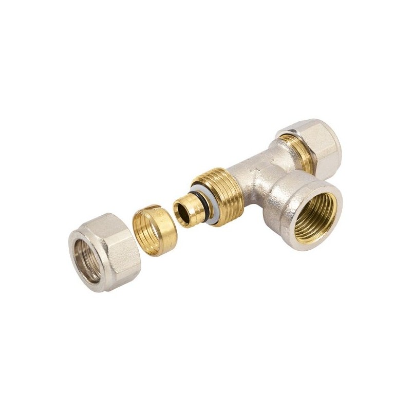 BONFIX Alu-knel verloop T-stuk 25 x 3/4" bi.dr. x 25 mm