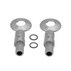 Wiesbaden afsluitbare s-koppeling 1/2" x 3/4" - 2 stuks