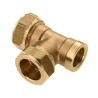 BONFIX Knel messing T-stuk 22 x 22 x 1/2" bi.dr. 