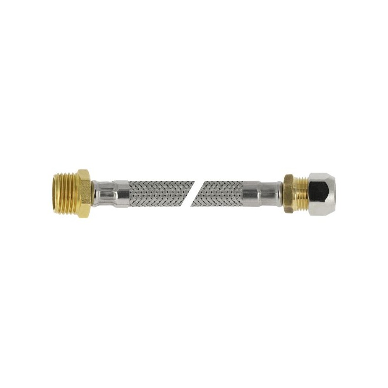 BONFIX RVS flexibele aansluitleiding 35cm 3/8" bu. x 10 mm knel
