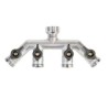 Geka Plus - 4-weg verdeelblok met afsluiter wartel 3/4 en 4x bu.dr.