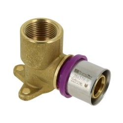 BONFIX Alu-pers muurplaat 3/4" bi.dr. x 26 mm h52 mm