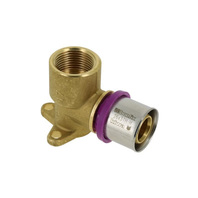 BONFIX Alu-pers muurplaat 3/4" bi.dr. x 26 mm h52 mm