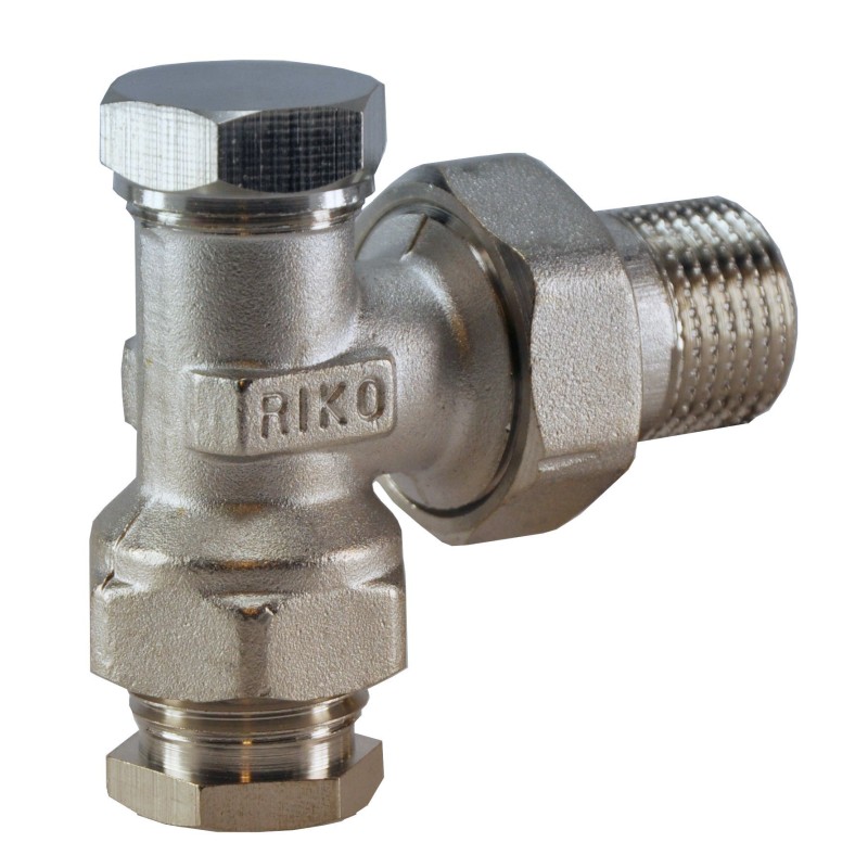Riko voetventiel + adapter 1/2" Haaks