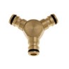 Geka Snelkoppeling messing plug 3-weg verbinder