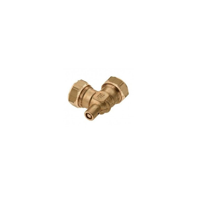 BONFIX Knel messing kniekoppeling met ontluchting 22 x 22 mm 
