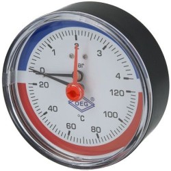 mano-thermometer 1/2" 0-4 bar