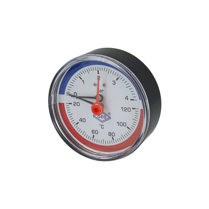 mano-thermometer 1/2" 0-4 bar