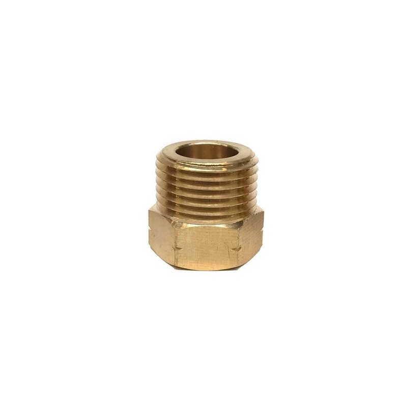 Hasmi Verloopnippel messing Shell Links x 1/4" binnendraad