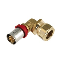 BONFIX Alu-pers knie verloopkoppeling 16 x 15 mm knel