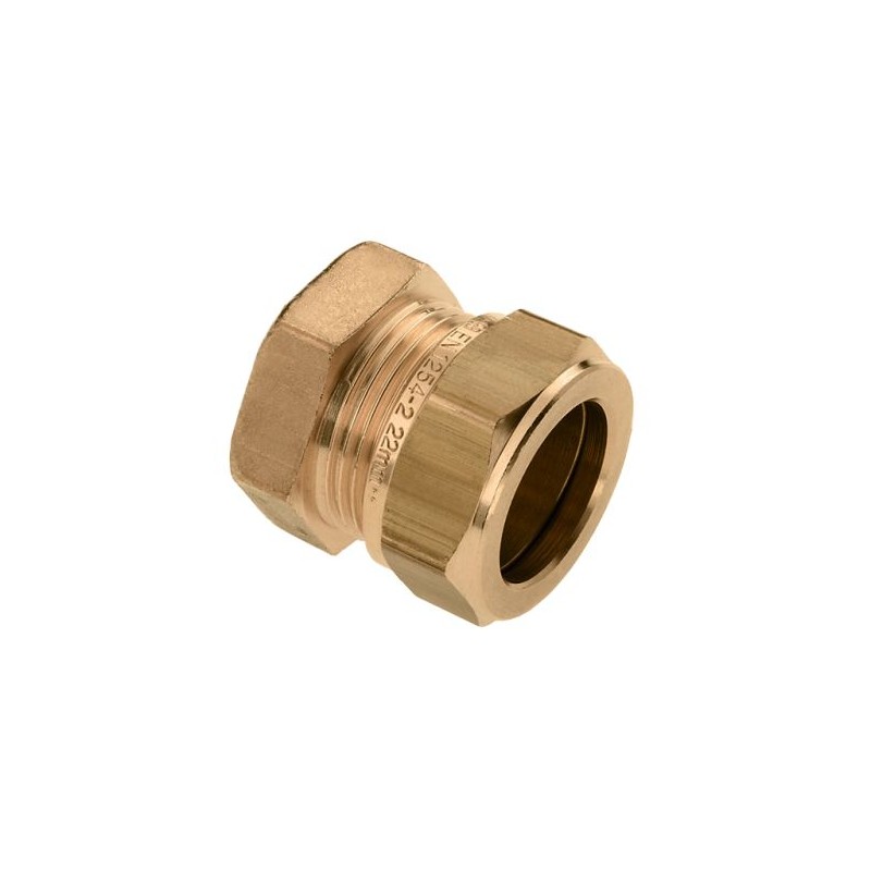 BONFIX Knel messing eindkoppeling 42 mm