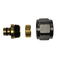 Riko luxe adaptor 16x2,0 eurokonus geborsteld staal
