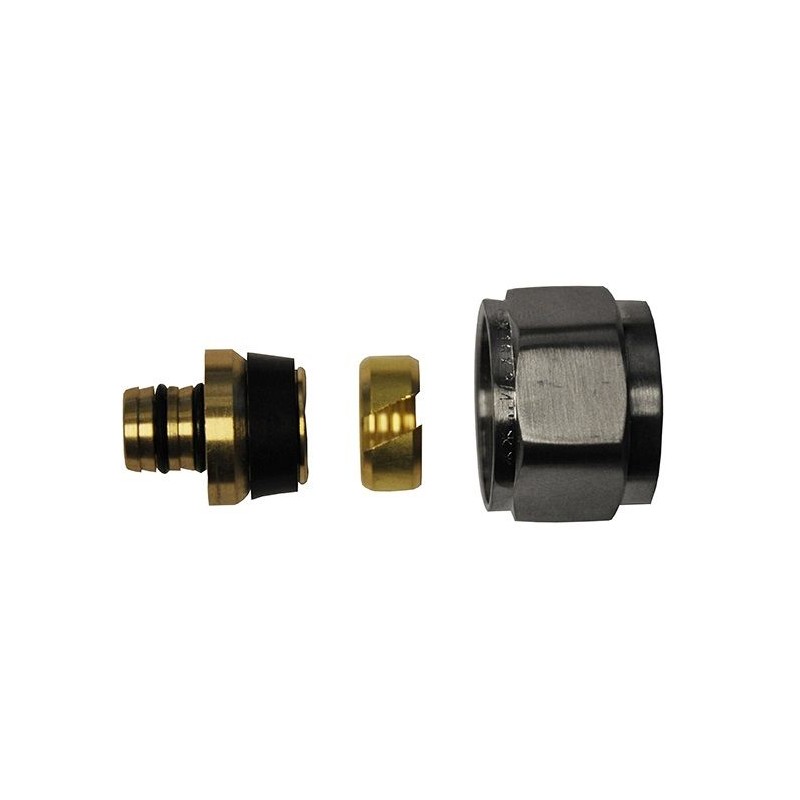 Riko luxe adaptor 16x2,0 eurokonus geborsteld staal