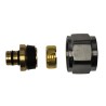 Riko luxe adaptor 16x2,0 eurokonus geborsteld staal