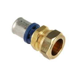 BONFIX Alu-pers rechte verloopkoppeling 20 x 22 mm knel