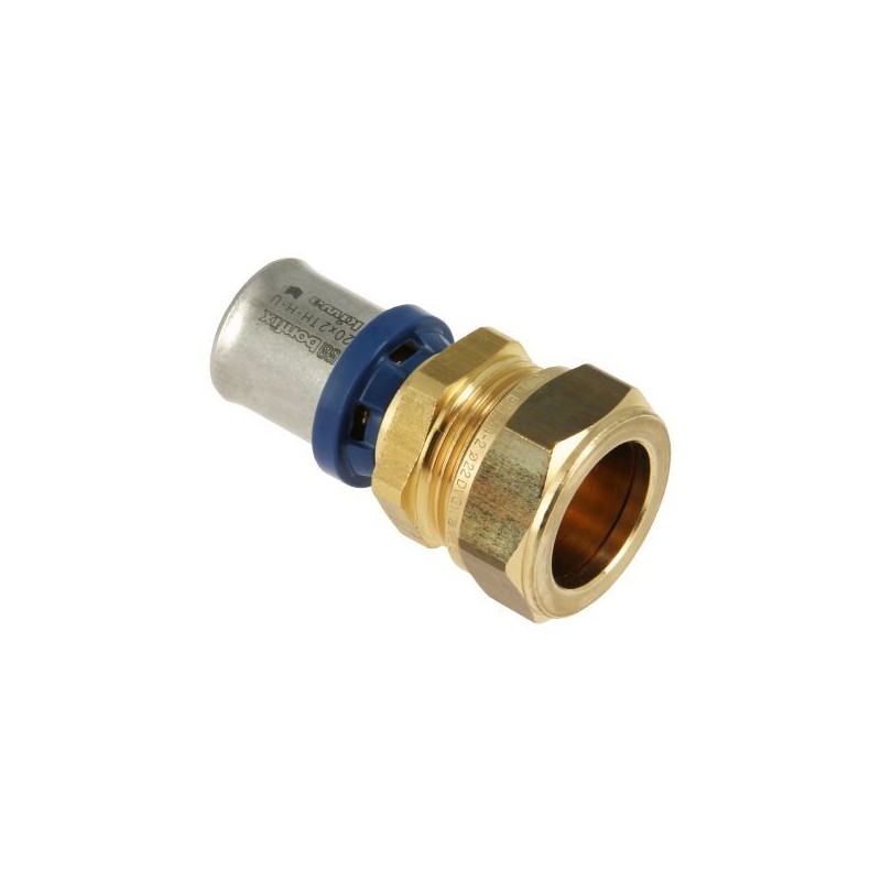BONFIX Alu-pers rechte verloopkoppeling 20 x 22 mm knel