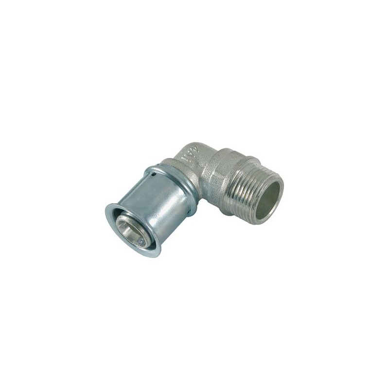 MultiTubo Persfitting metaal vertind knie 90° 20 x 3/4" bu.dr.