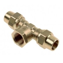 BONFIX BELGAS knel messing T-stuk 22 x 3/4" bi.dr. x 22 mm