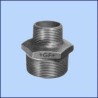 zwart malleable dubbele nippel nr.245 bt.dr. x bt.dr. 5/4" x 1"