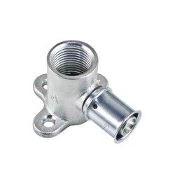 MultiTubo Persfitting metaal vertind muurplaat 25 x 3/4" bi.dr.
