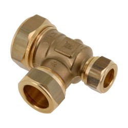 BONFIX Knel messing T-stuk 28 x 22 x 15 mm 
