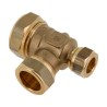BONFIX Knel messing T-stuk 28 x 22 x 15 mm 
