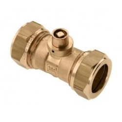 BONFIX Knel messing rechte koppeling met ontluchter 22x22 mm 