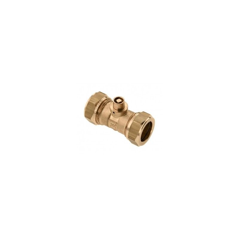 BONFIX Knel messing rechte koppeling met ontluchter 22x22 mm 