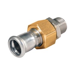BONFIX M-press RVS-water 3-del. koppeling vlakdichtend 1/2" bu.x 15 mm