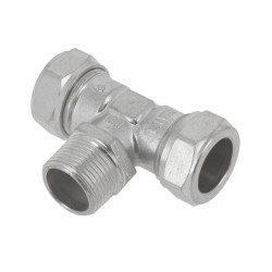 Bonfix T-stuk 22 x 3/4" bt.dr. x 22 - vertind