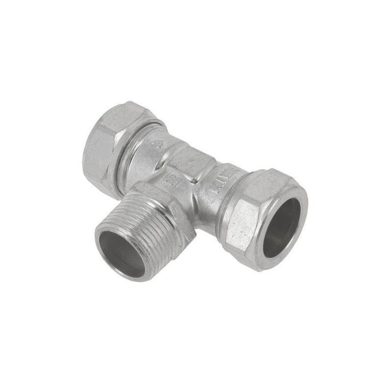Bonfix T-stuk 22 x 3/4" bt.dr. x 22 - vertind