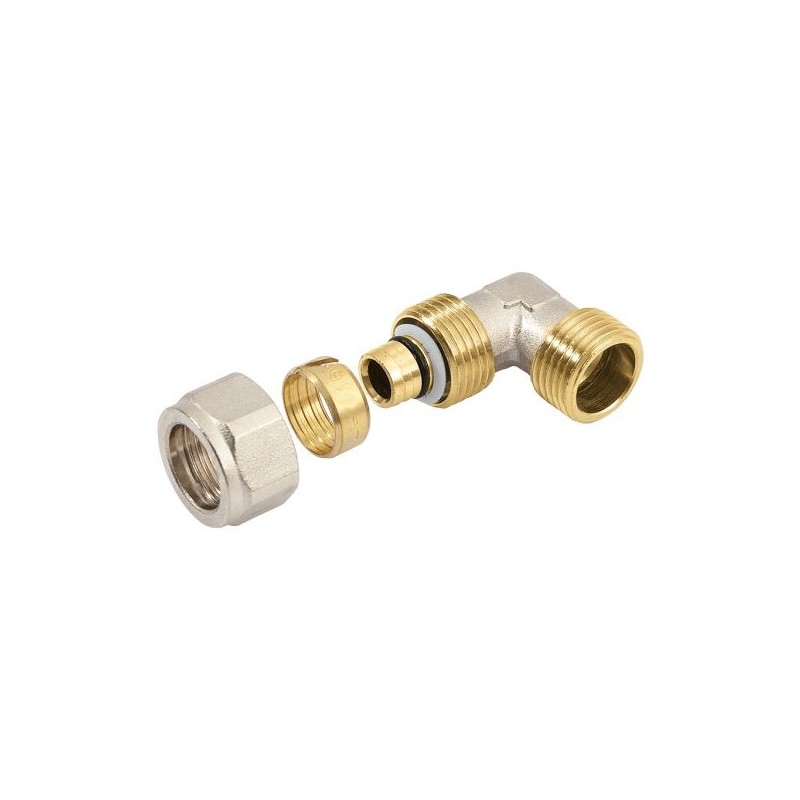 BONFIX Alu-knel kniekoppeling 1/2" bu.dr. x 14 mm