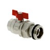BONFIX Kogelkraan met staartstuk 3/4" x 1" - rode vlinderknop