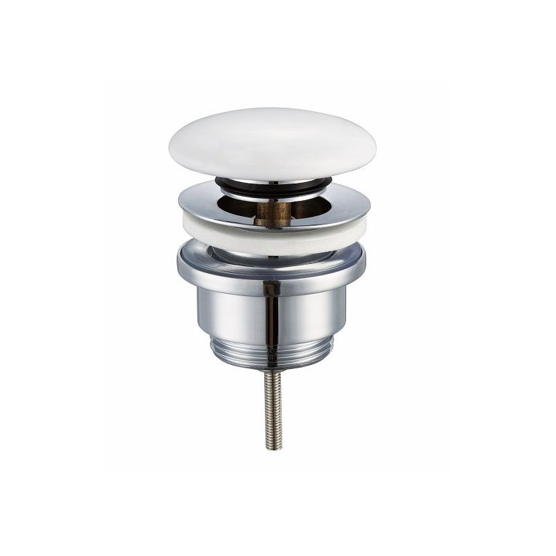 UniMatch clickwaste afvoerplug 5/4" keramiek glans wit