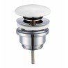 UniMatch clickwaste afvoerplug 5/4" keramiek glans wit