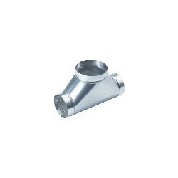 verzinkt geperst T-stuk 100x100  45gr