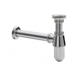 Wiesbaden plugbekersifon 5/4" x 32 mm chroom muurbuis en rozet