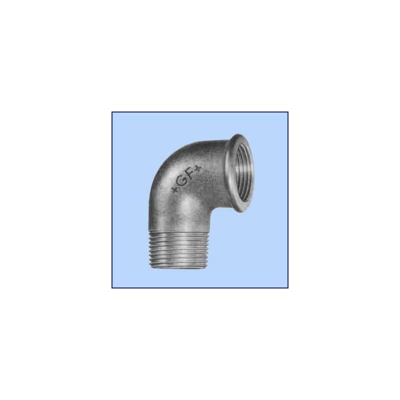 zwart malleable knie nr.92 bi.dr x bt.dr. 1/8"