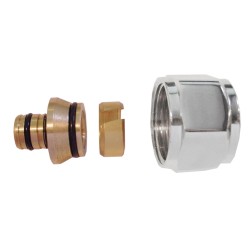 Riko luxe adaptor 16x2,0 eurokonus chroom