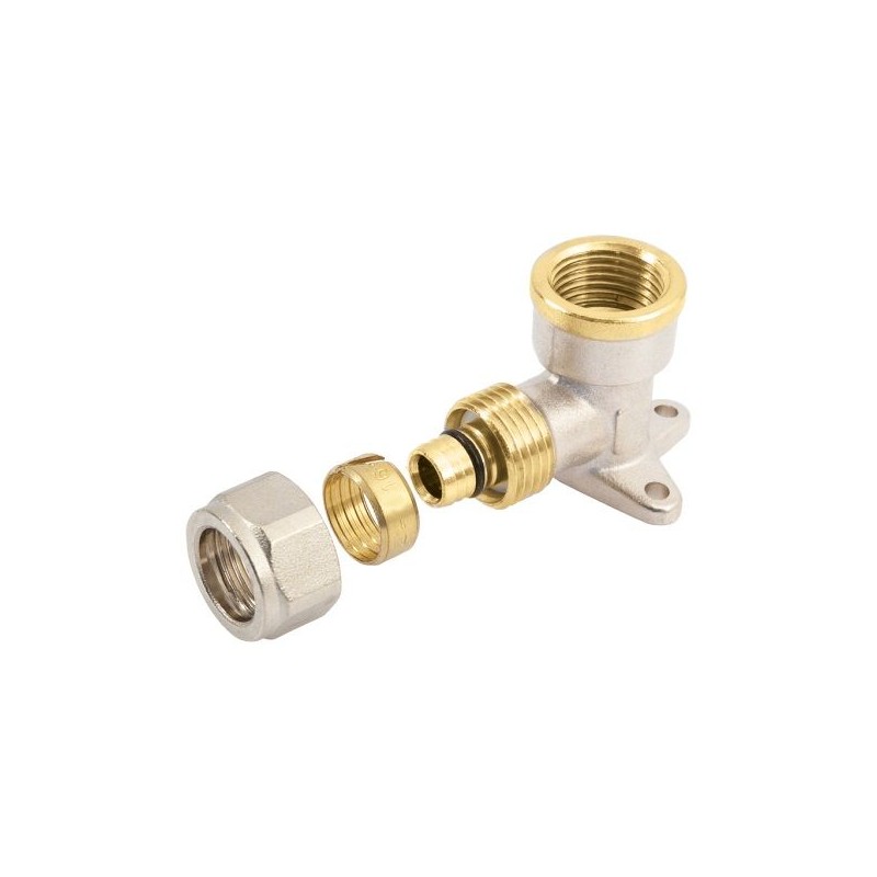 BONFIX Alu-knel muurplaat 3/4" bi.dr. x 20 mm