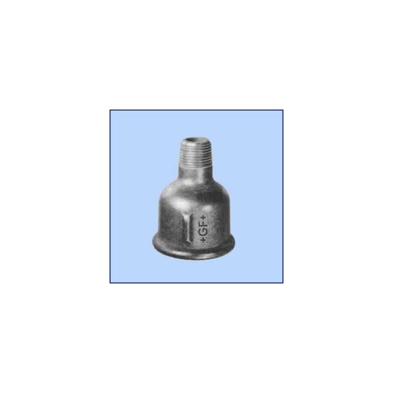 zwart malleable soknippel nr.246 bi.dr. x bt.dr. 1/2" x 1/4"