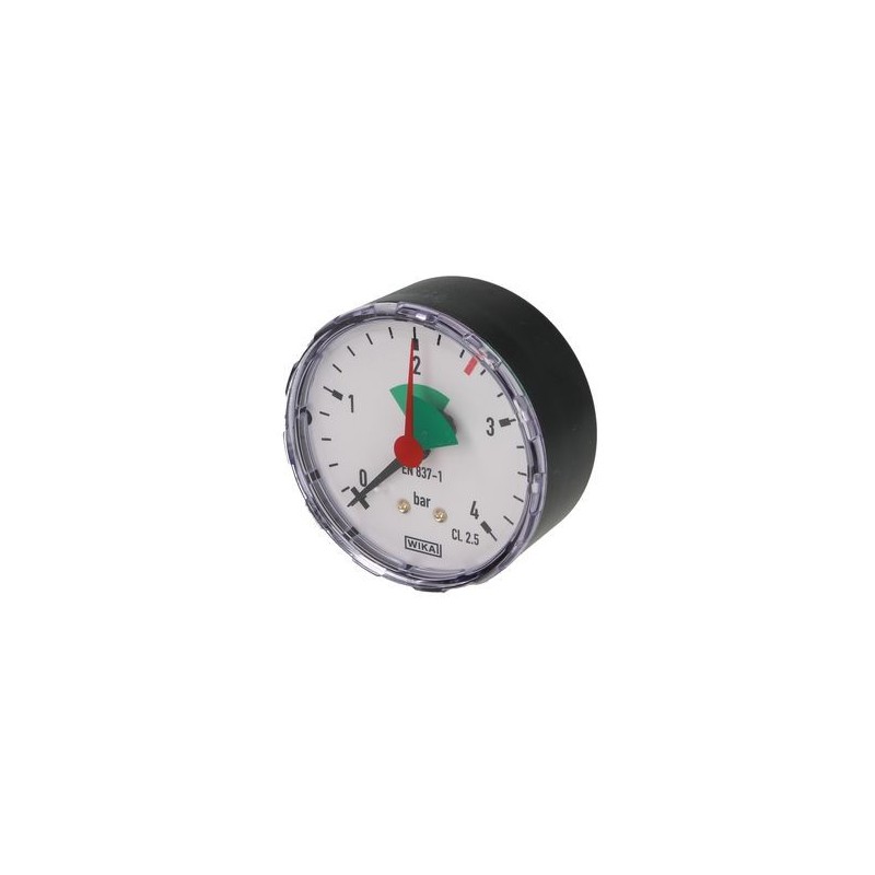 manometer Ø63mm 0-4 bar 3/8 axiaal (achteraansluiting)