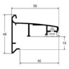 Roval Solo aluminium daktrim 45 x 55 mm gemoffeld