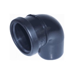 Pipelife PP bocht mof/spie 90gr.  75mm zwart