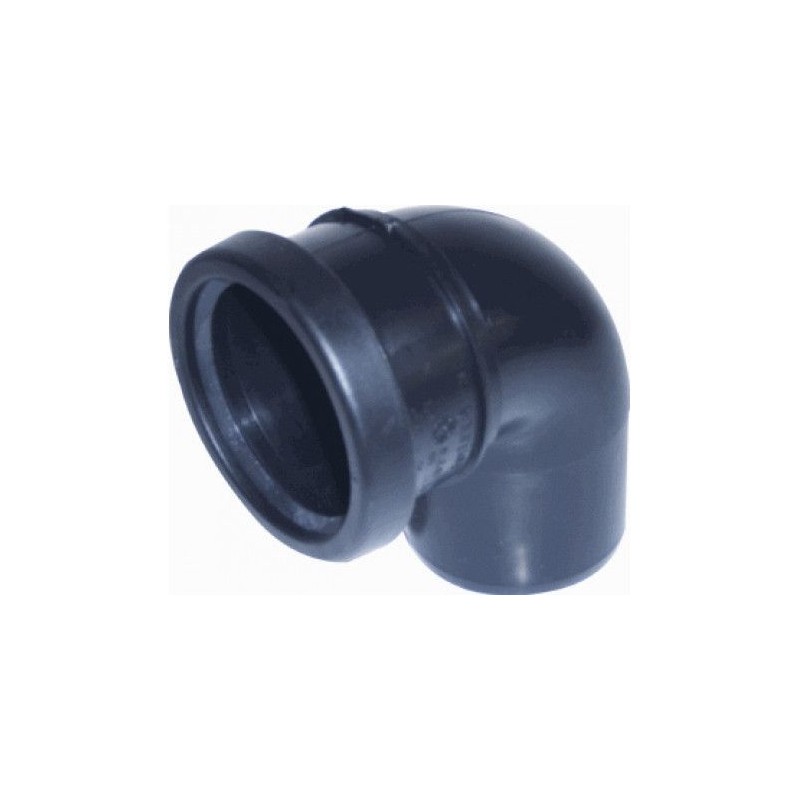 Pipelife PP bocht mof/spie 90gr.  75mm zwart
