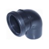 Pipelife PP bocht mof/spie 90gr.  75mm zwart
