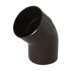 Nicoll PVC-Ti bocht 45 graden mof-spie bruin Ø80