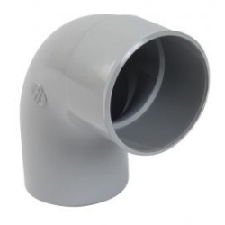 Nicoll PVC-Ti bocht 87,5 graden mof-spie lichtgrijs Ø80