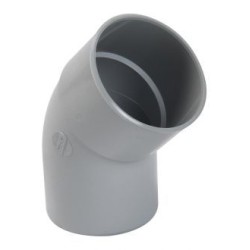 Nicoll PVC-Ti bocht 45 graden mof-spie lichtgrijs Ø100